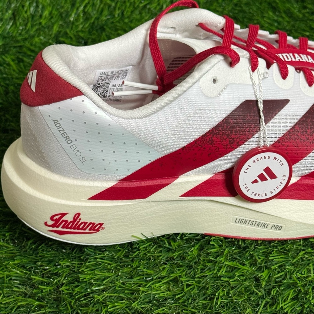 Size 9 - Mens Adidas NCAA x Adizero EVO SL Indiana Hoosiers IU Sneakers - JQ4576 - Picture 6 of 9